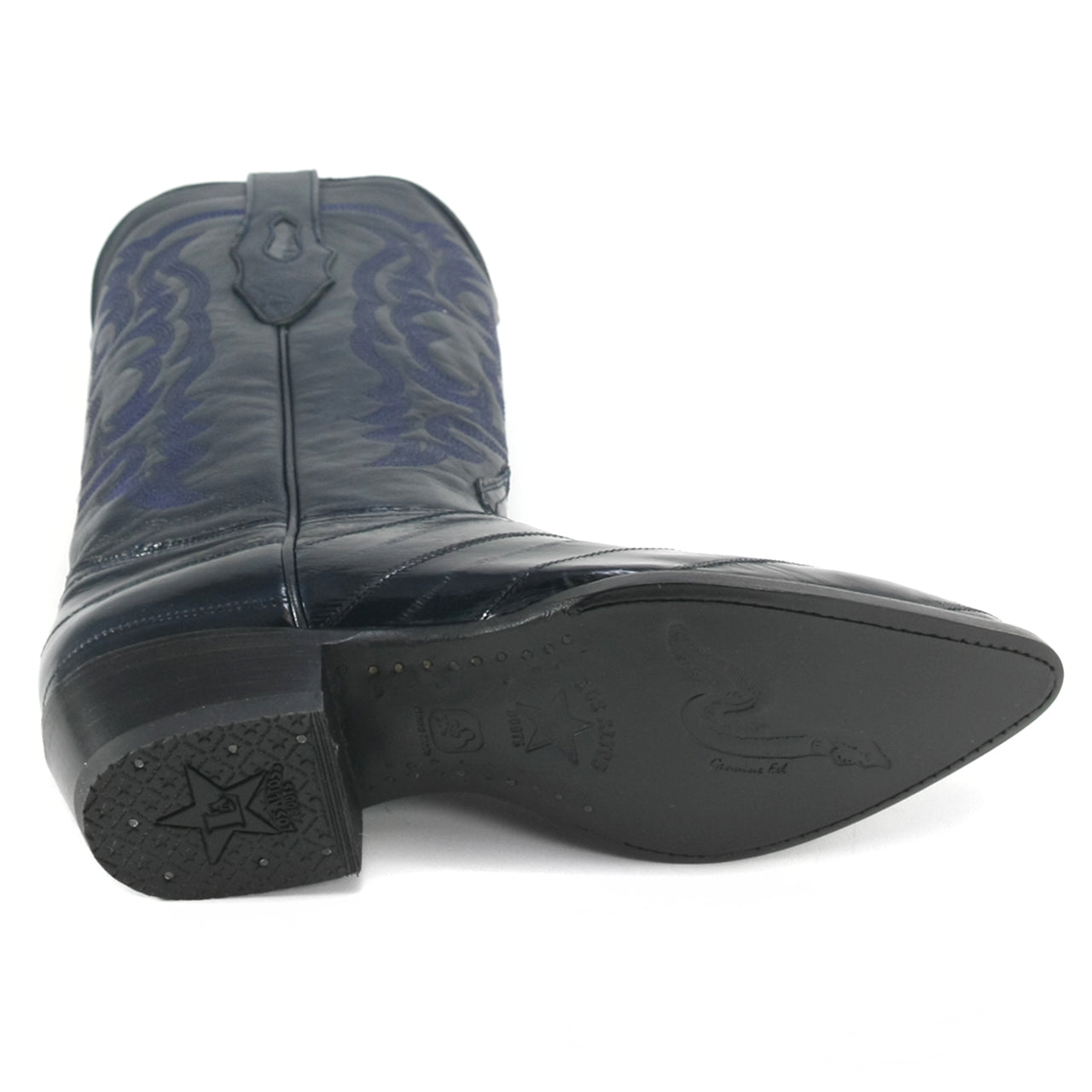 Los Altos Navy Eel Skin J-Toe