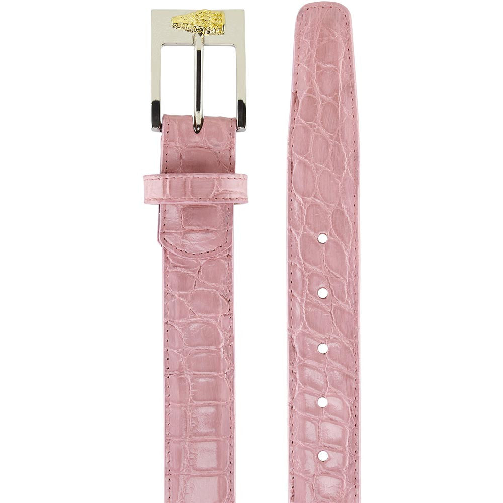 Belvedere Men's Pink Alligator Belt