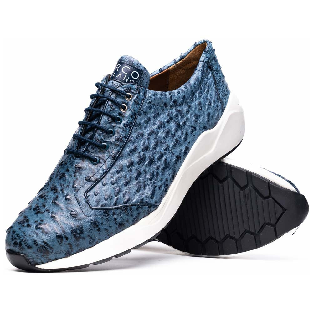 Varenna Men’s Genuine Full-Quill Qstrich Skin Luxury Sneaker | Marco Di Milano