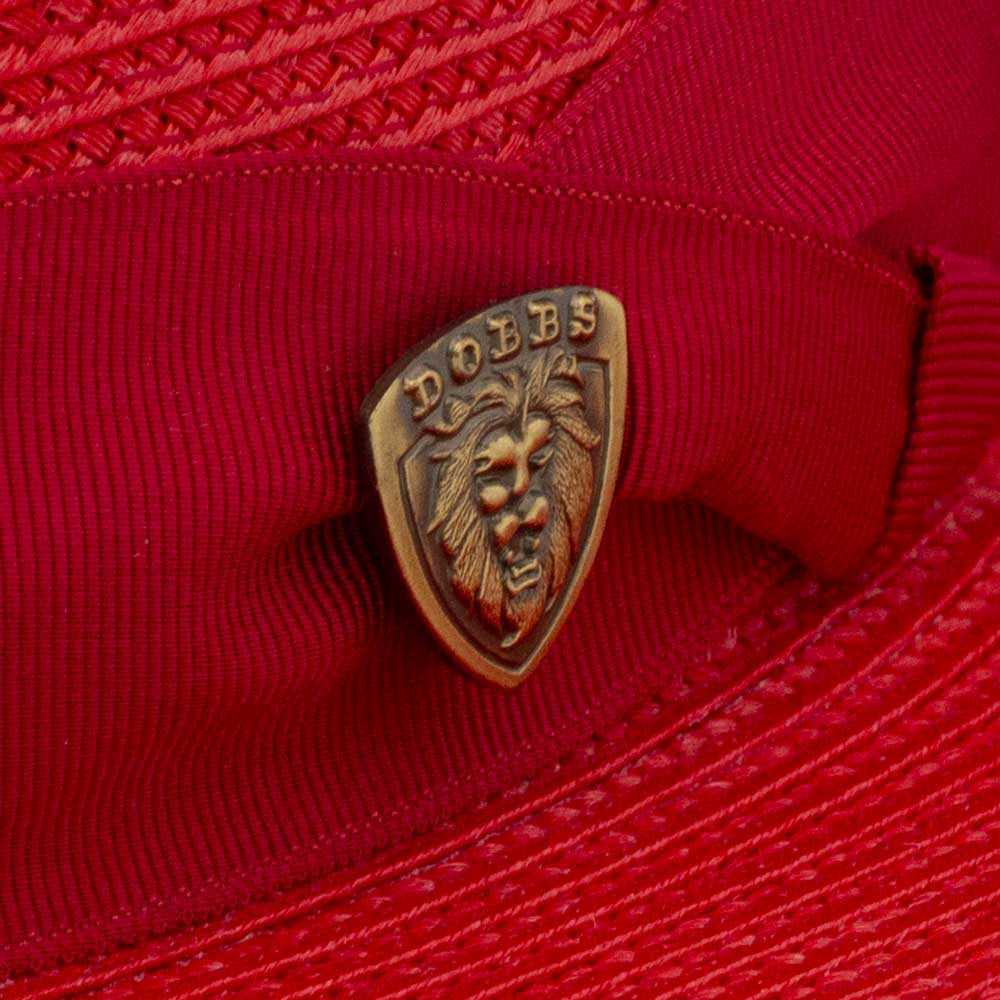 Dobbs Rosebud Red Florentine Milan Straw Hat