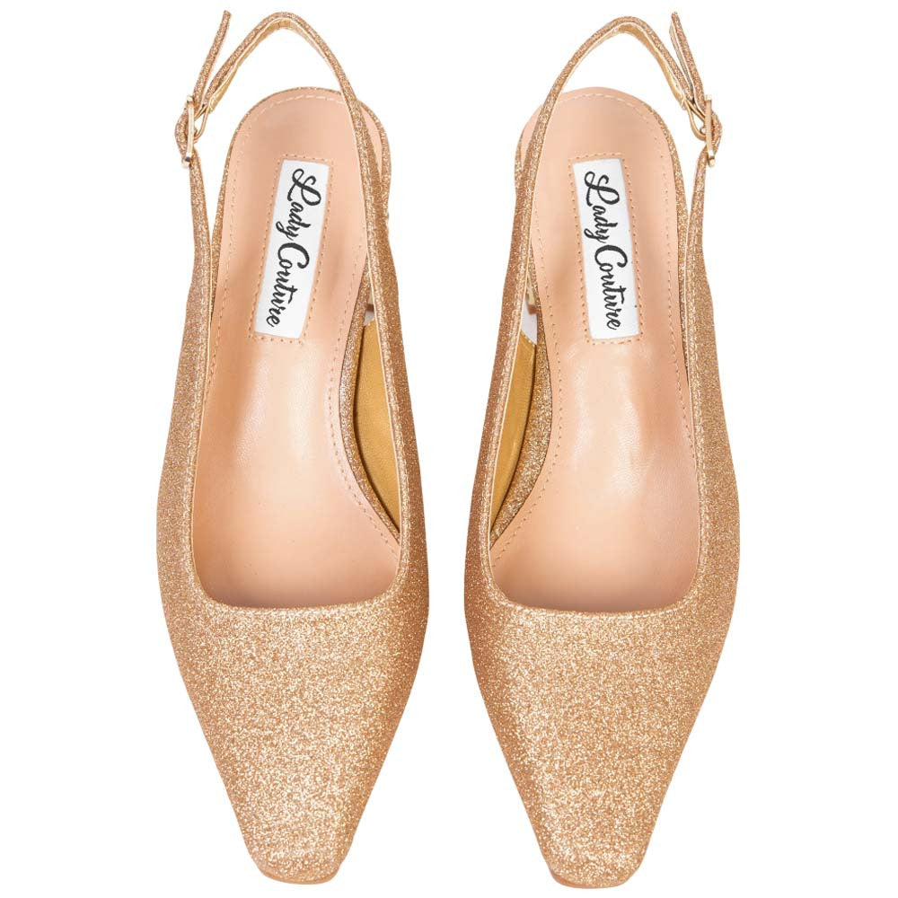 Lady Couture Natalie Pump 2” Heels in Gold