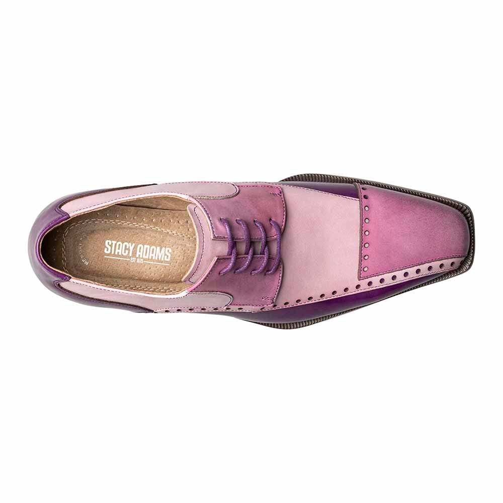 Stacy Adams Purple Multi PLAZA Modified Cap Toe Oxford