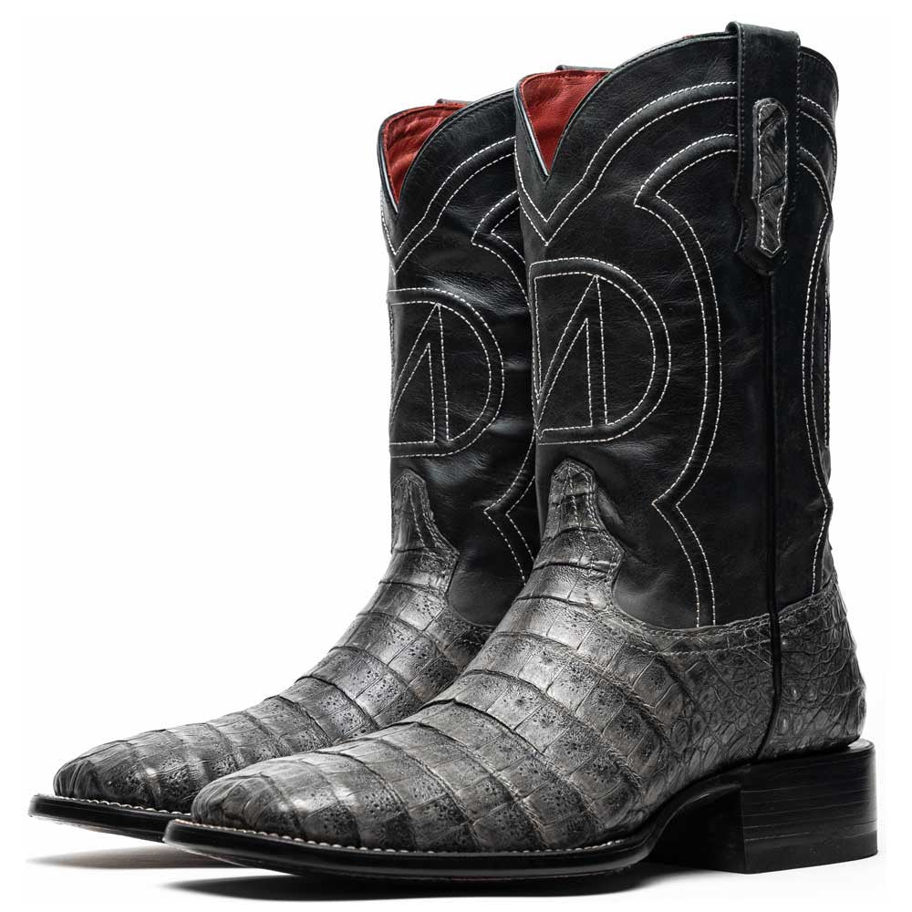 Tucson Genuine Caiman Belly Skin Stone Gray Cowboy Boot | Marco Di Milano Western Boots