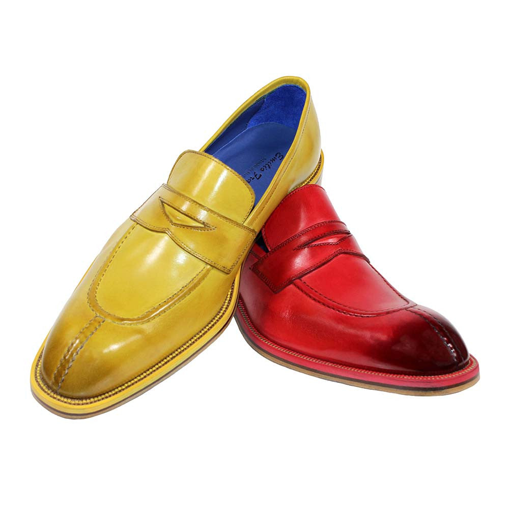 Emilio Franco Mirko Red Calf Skin Leather Loafers