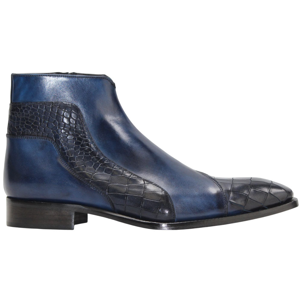 Duca Aprilia Men's Navy Leather Boots