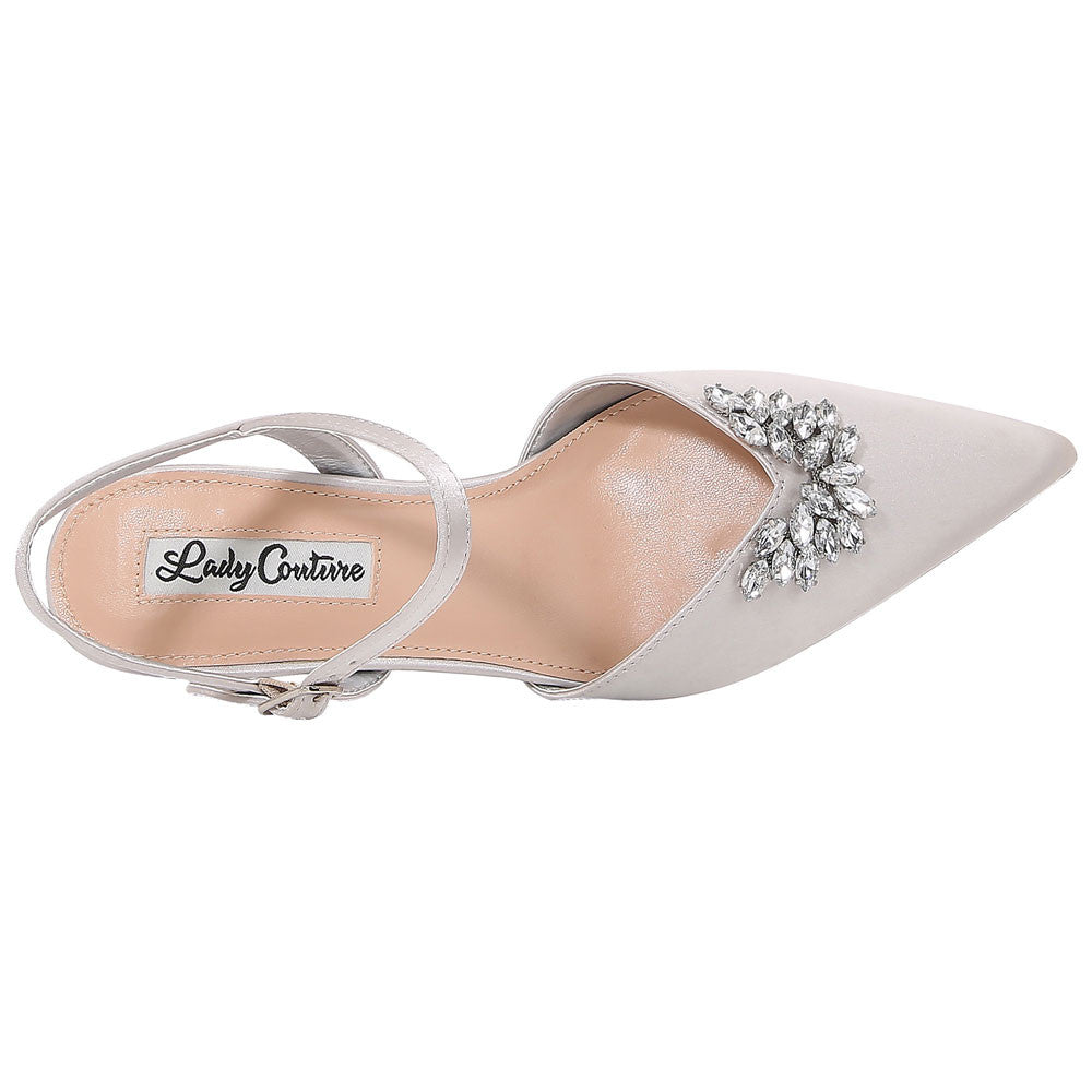 Lady Couture 2" Heel Classy Pump in Silver