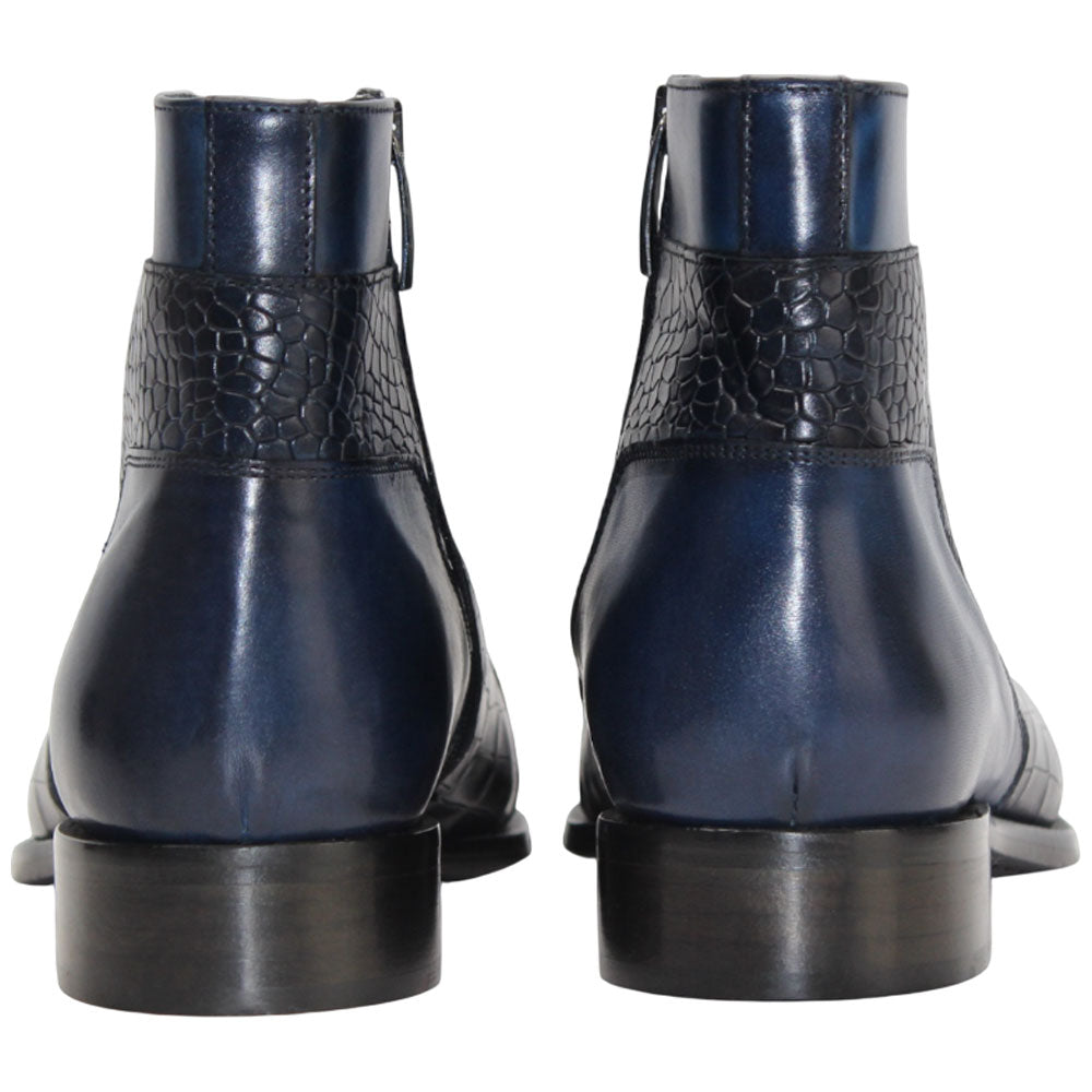 Duca Aprilia Men's Navy Leather Boots