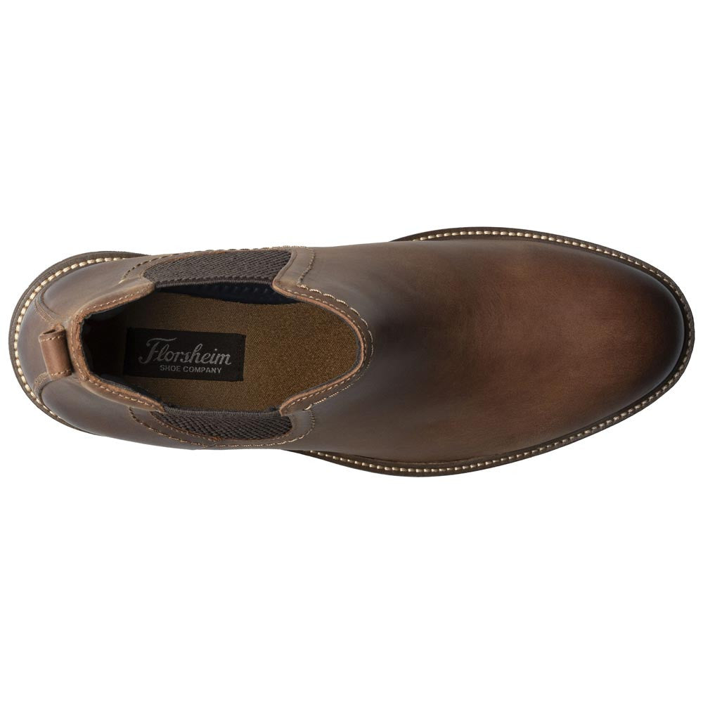 Forge Plain Toe Gore Boot | Florsheim Brown CH Dress Boots for Men