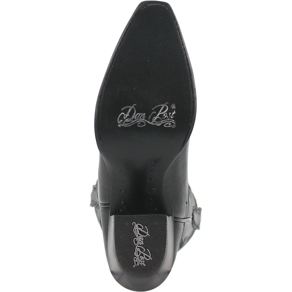 Dan Post Women’s Maria 13” Snip Toe Black Napalino Leather Fashion Boot