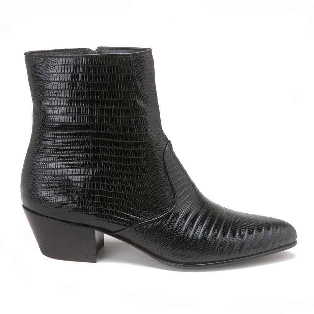 Los Altos Black Genuine Teju Lizard