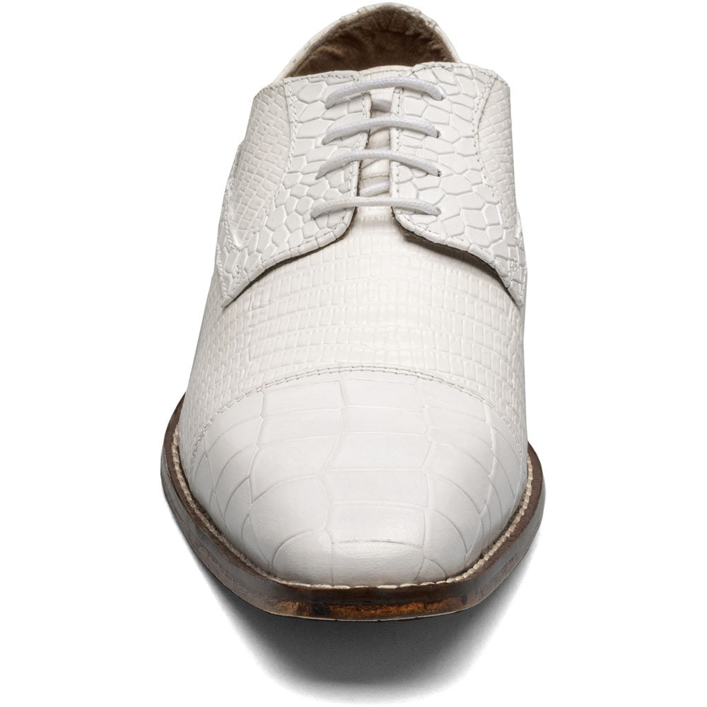 Stacy Adams TEDESCO White Cap Toe Oxford Shoes