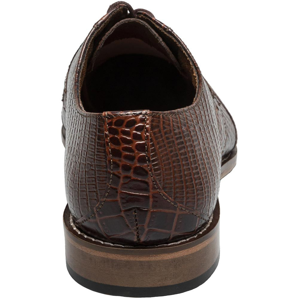 Stacy Adams Tristano Modified Bike Toe Oxford in Cognac