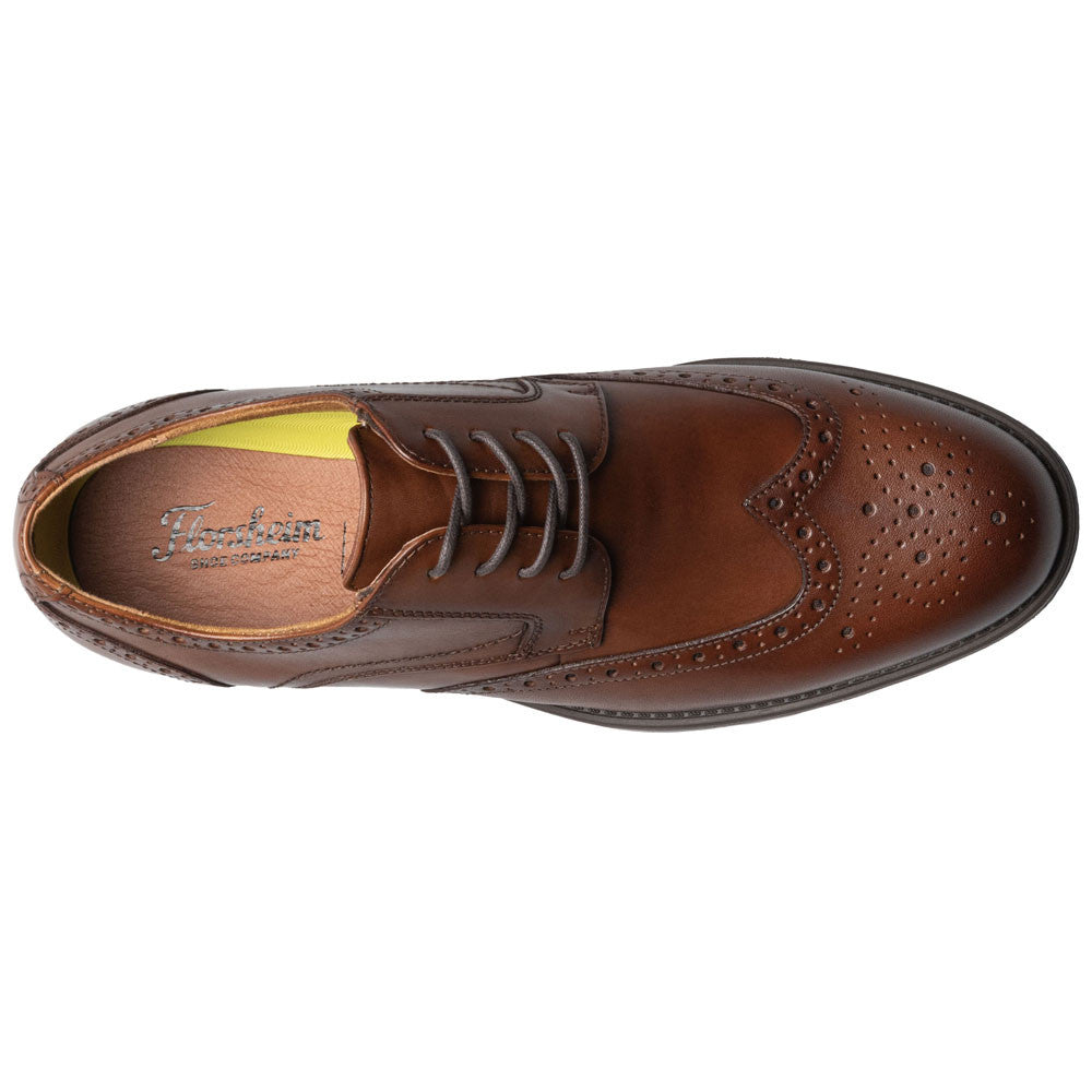 Midtown Wingtip Oxford | Florsheim Cognac Dress Shoes for Men