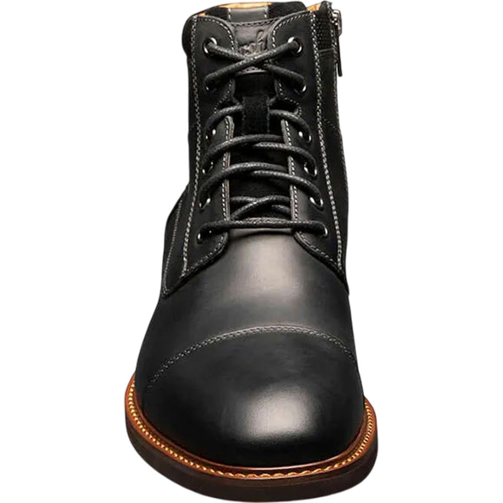 Florsheim Lodge Black CH Cap Toe Lace Boots