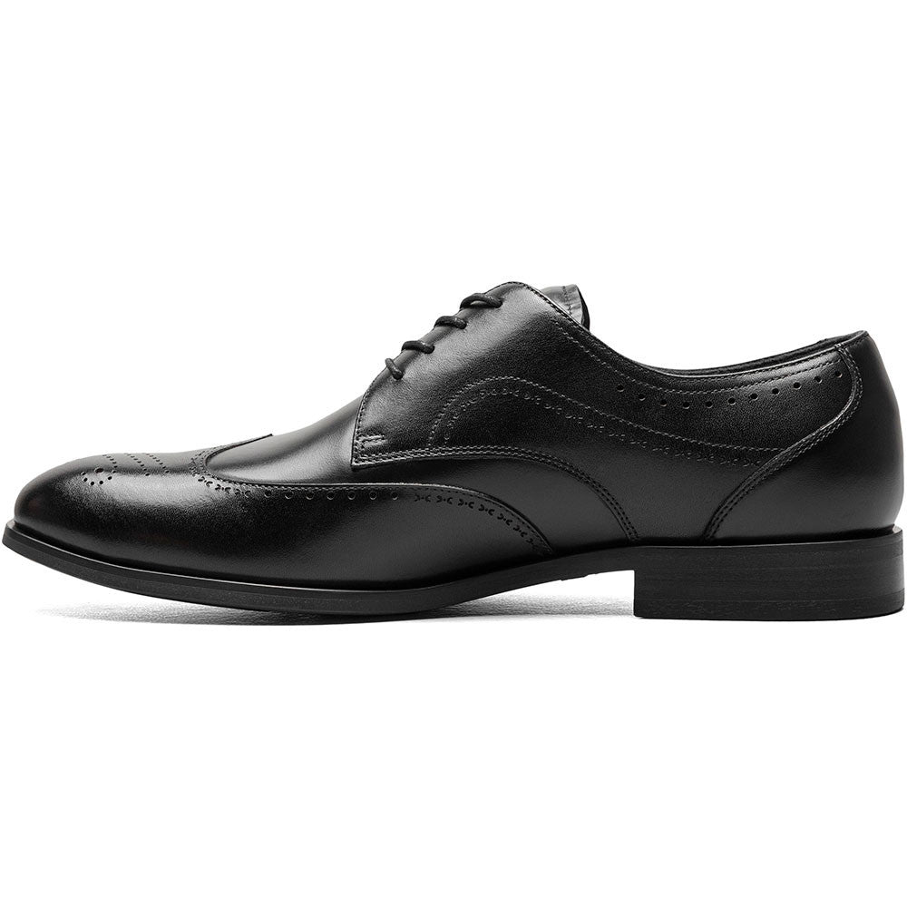 Stacy Adams Bryant Black Smooth Burnished Leather Wing Toe Oxford (USA Men Size)