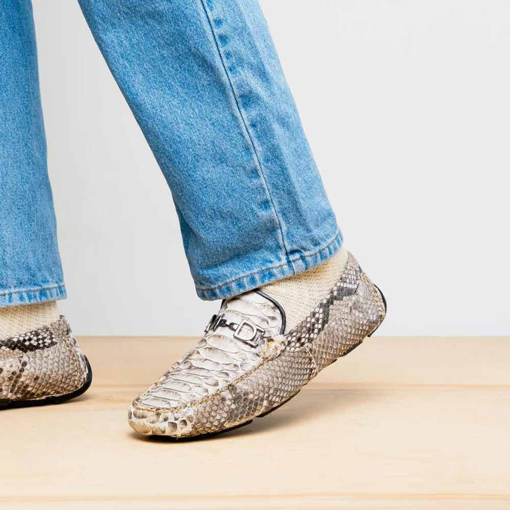 Marco Di Milano Pia Python Driving Shoe - Natural