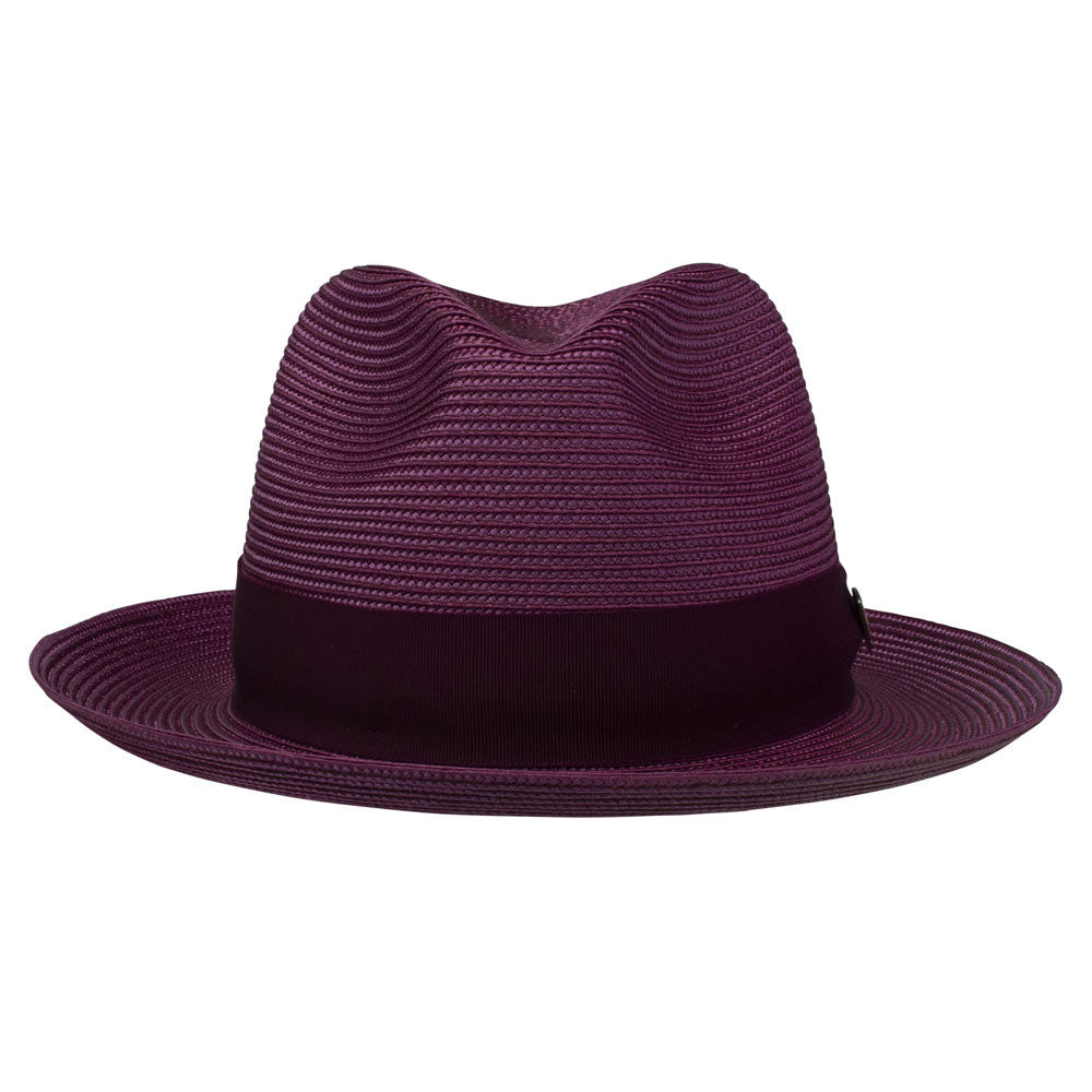 Dobbs Rosebud Burgundy Florentine Milan Straw Hat