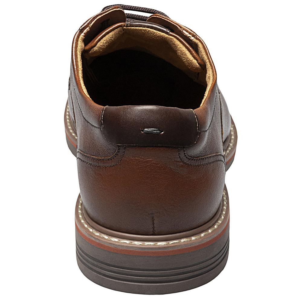 Norwalk PlainToe Oxford | Florsheim Cognac Tumbled Dress Shoes for Men