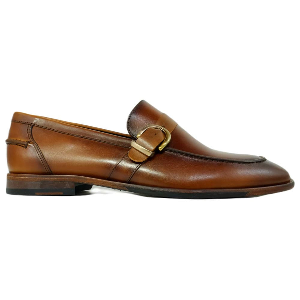 Alan Payne Daytona Cognac Leather Sole Loafers
