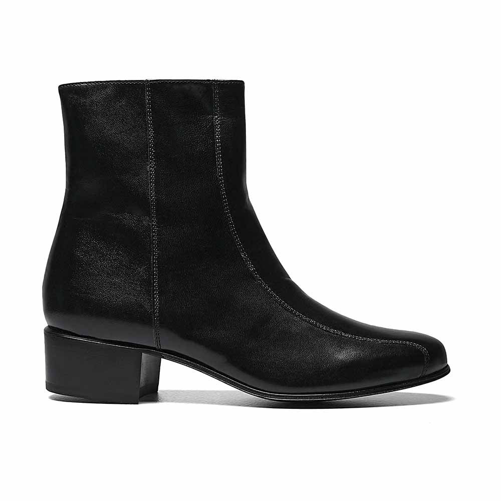 Florsheim Duke Zipper Black Bike Toe Boots