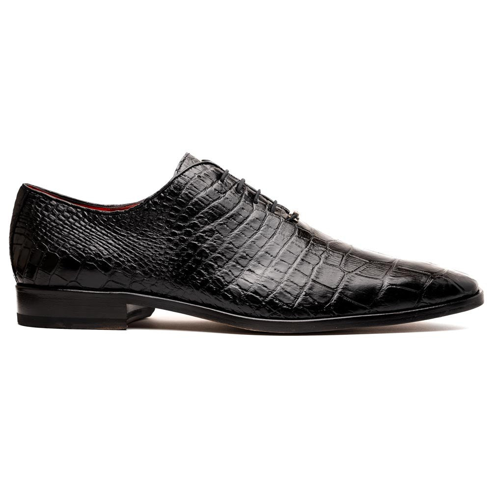Marco Di Milano Bono Black Alligator Dress Shoes