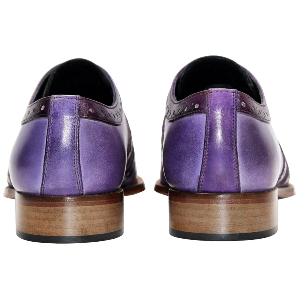 Duca Savona Lavender Calfskin leather wing-tipped Oxfords for Men