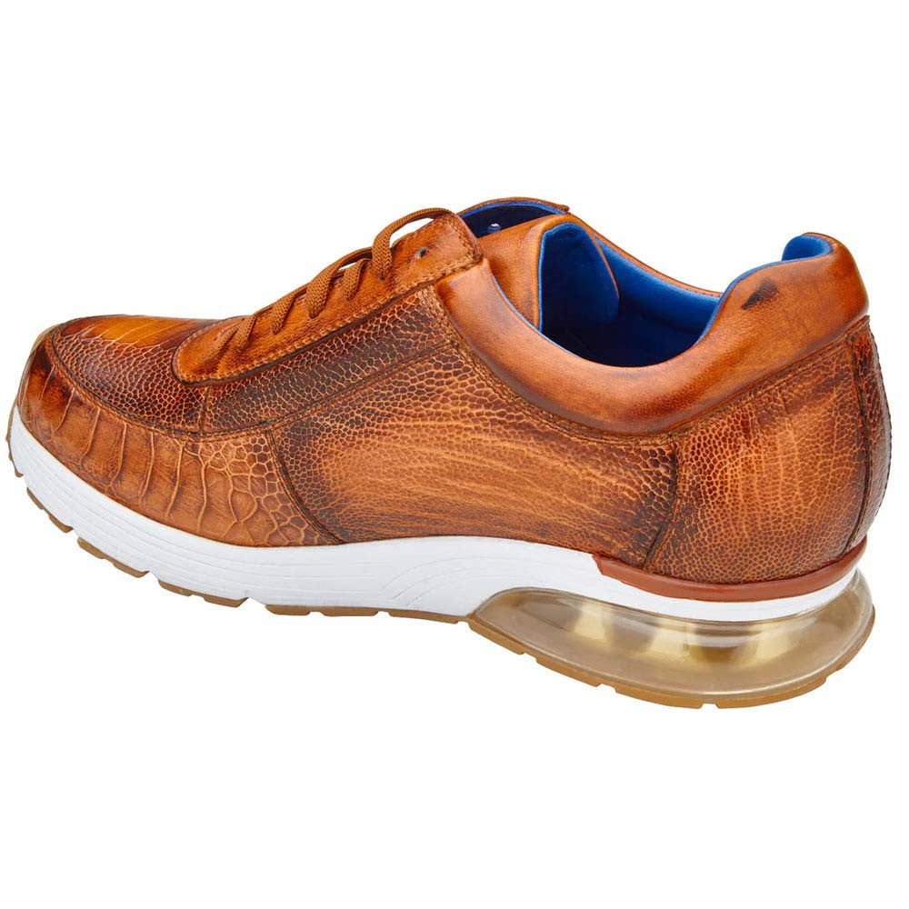 Belvedere Todd Antique Brandy Ostrich Men's Casual Sneakers