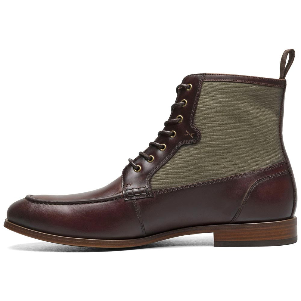 Brumley Moc Toe Lace Up Boots Oxford | Stacy Adams Dress Boots in Brown & Olive
