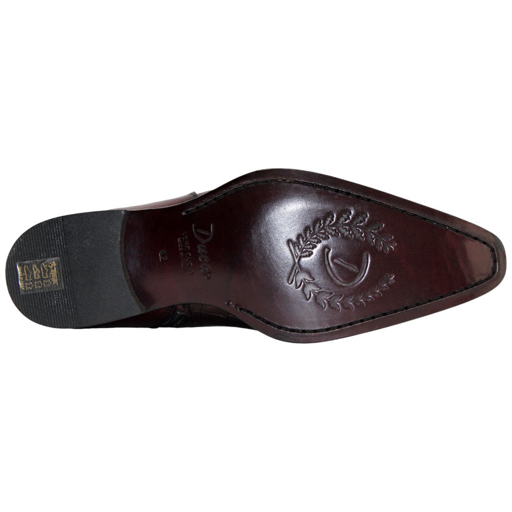 Duca Aprilia Men's Burgundy/Antique Red Calf-Skin Leather Boots