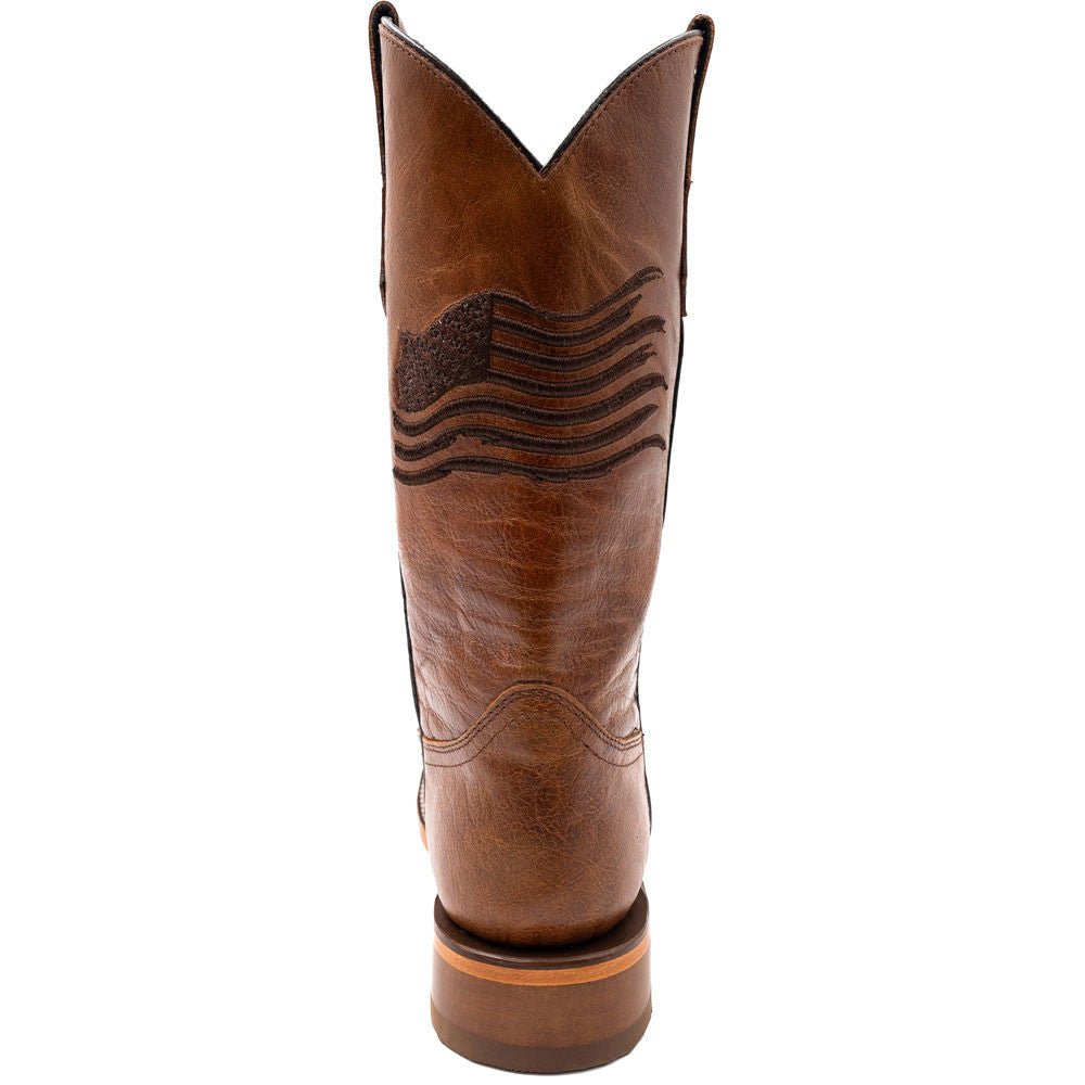 Ferrini Men's Patriot Honey Square Toe Leather Cowboy Boots