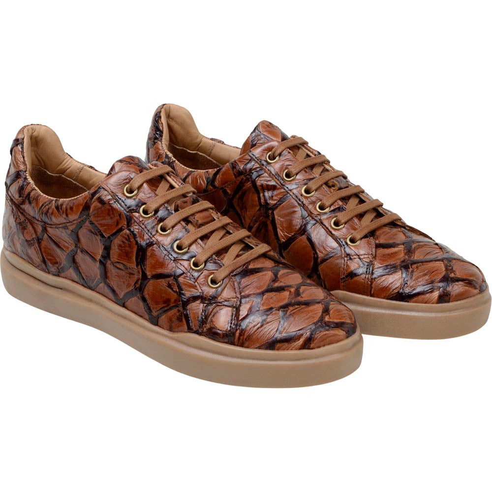 Belvedere Kingstone Almond Men’s Genuine Pirarucu Sneakers