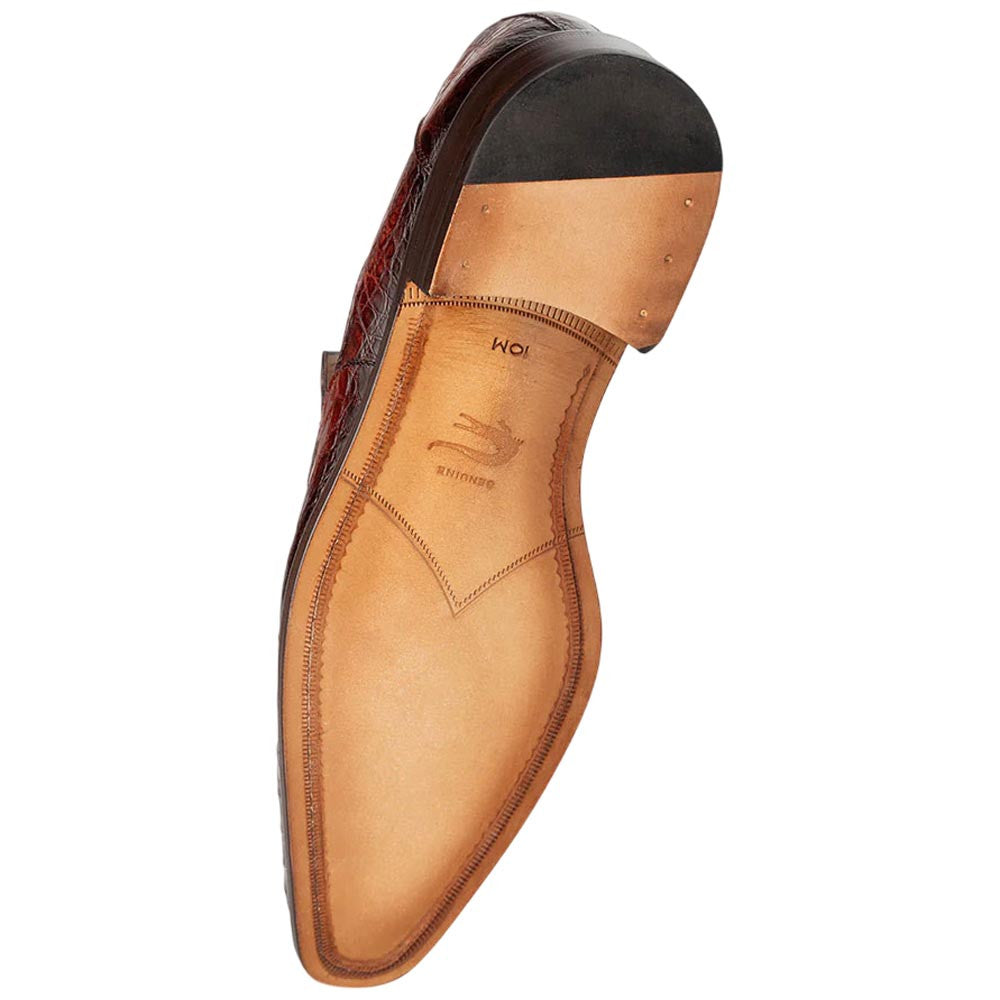 Mezlan Men’s Rhodas Sport Crocodile Skin Ornament Moc Toe Exotic Dress Loafer