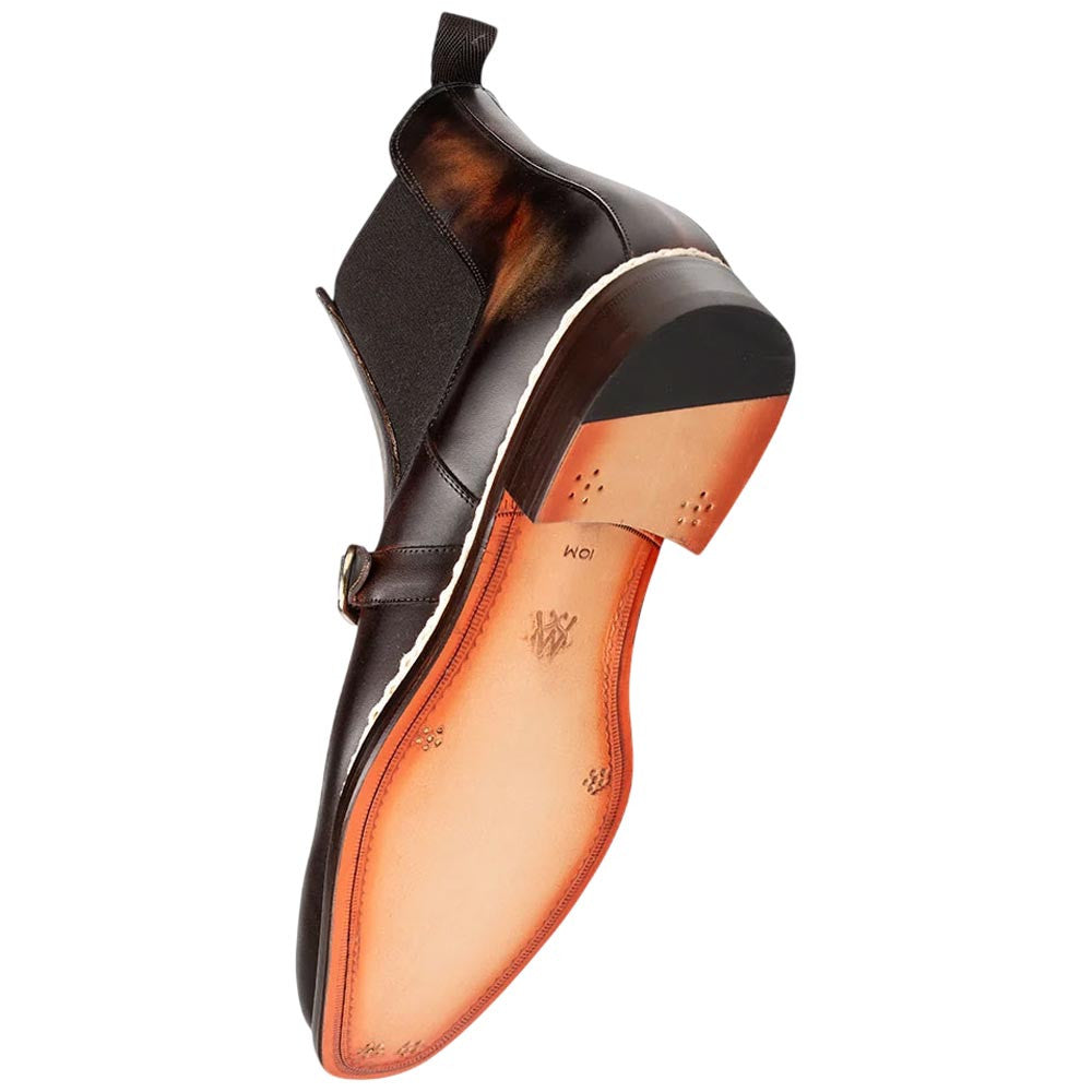 Mezlan Alpine Men's Cognac Monk-Strap Chelsea Boot