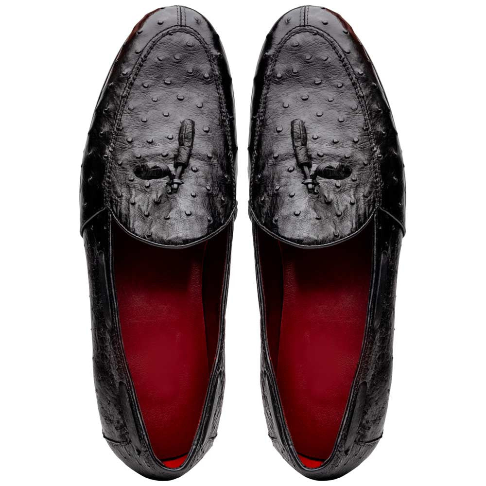 Marco Di Milano Aubiere Black Ostrich Loafers