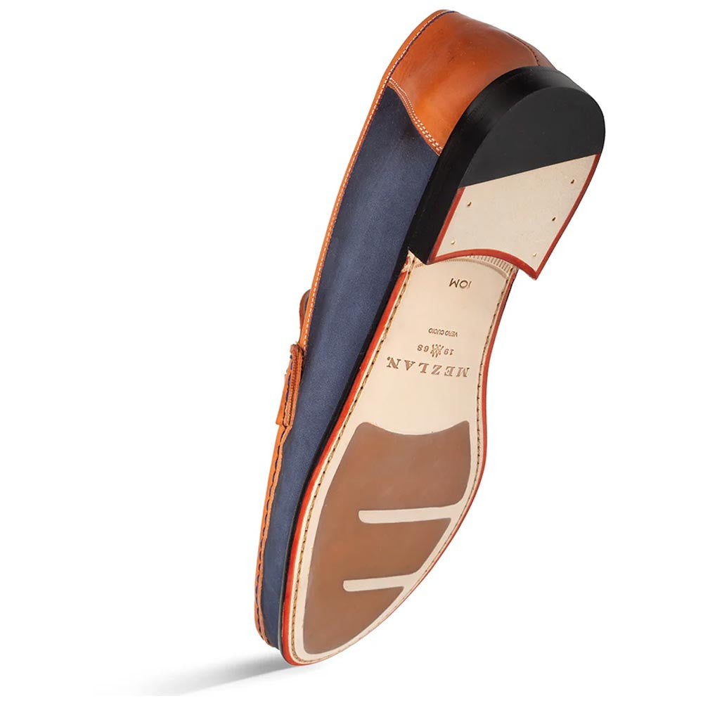 Mezlan Men’s Keanll Blue Multi Mocassin Slip-On Loafer