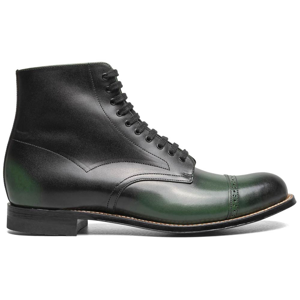 Stacy Adams Madison Green Anaconda Print Leather Cap Toe Boots (USA Men Size)