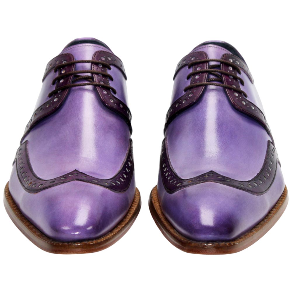 Duca Savona Lavender Calfskin leather wing-tipped Oxfords for Men