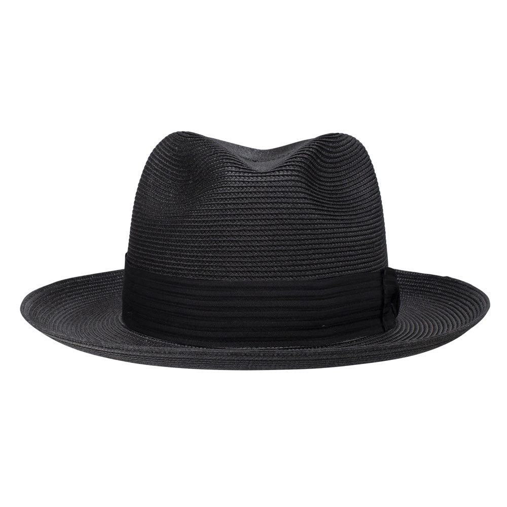 Dobbs Harrod Florentine Milan Straw Hat in Black