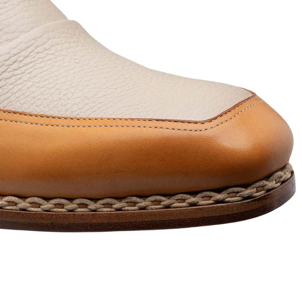 Mezlan Men's Cadena Spectator Monk Strap in Camel/Bone
