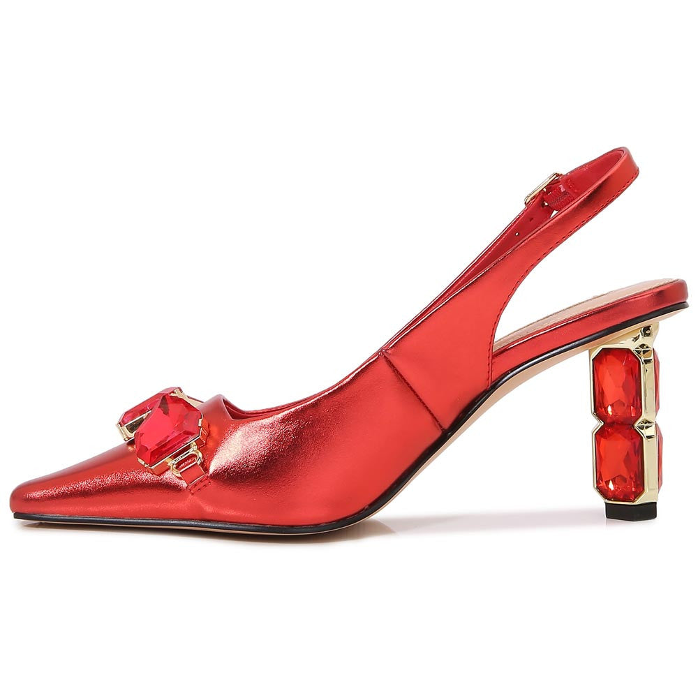 Lady Couture 3” Heel Glamour Pump in Red