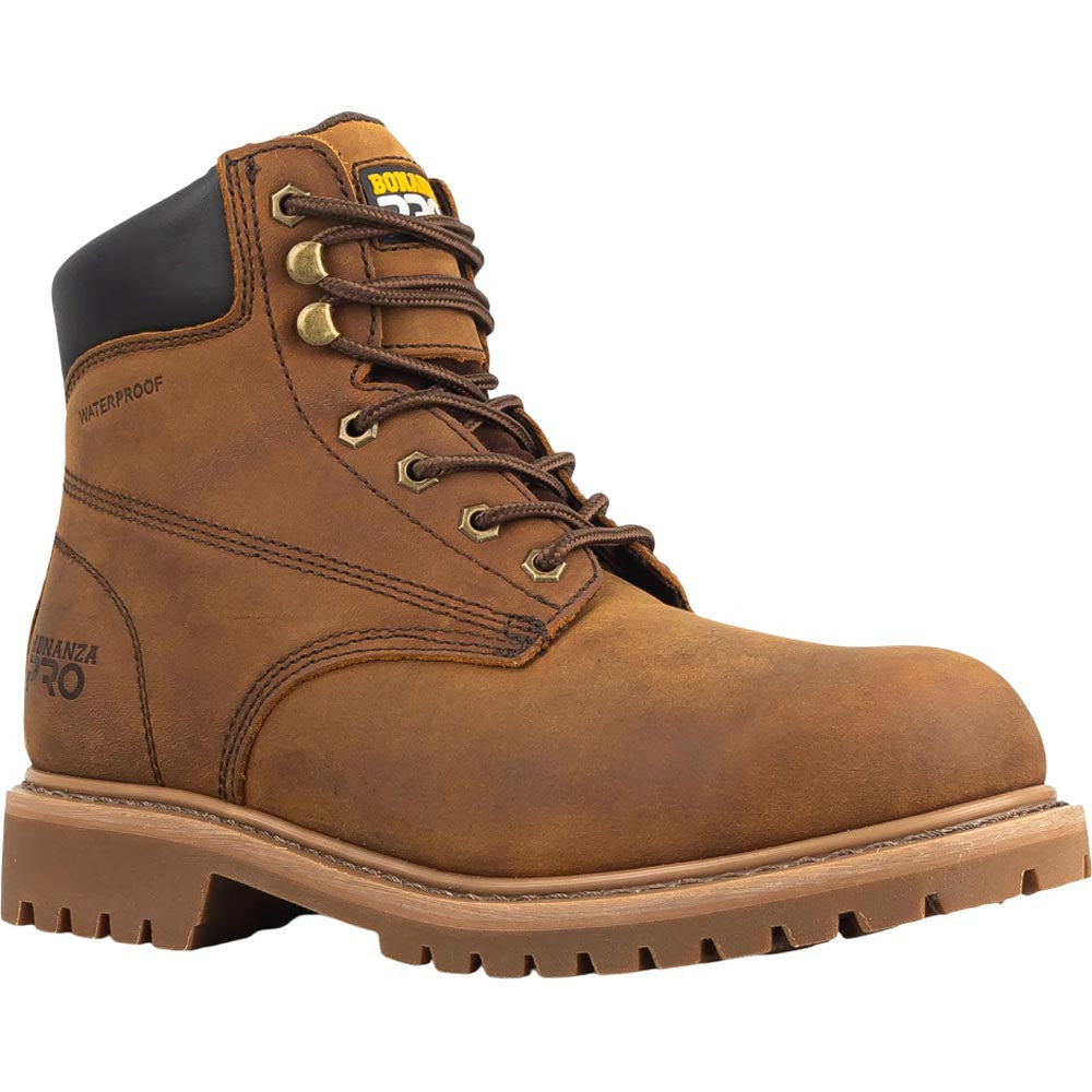 Bonanza Trailhead Pro 6” Brown Plain Toe Work Boots