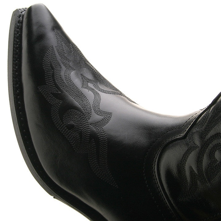 Laredo Hawke Black Leather Snip Toe Western Cowboy Boots (USA Men Size)