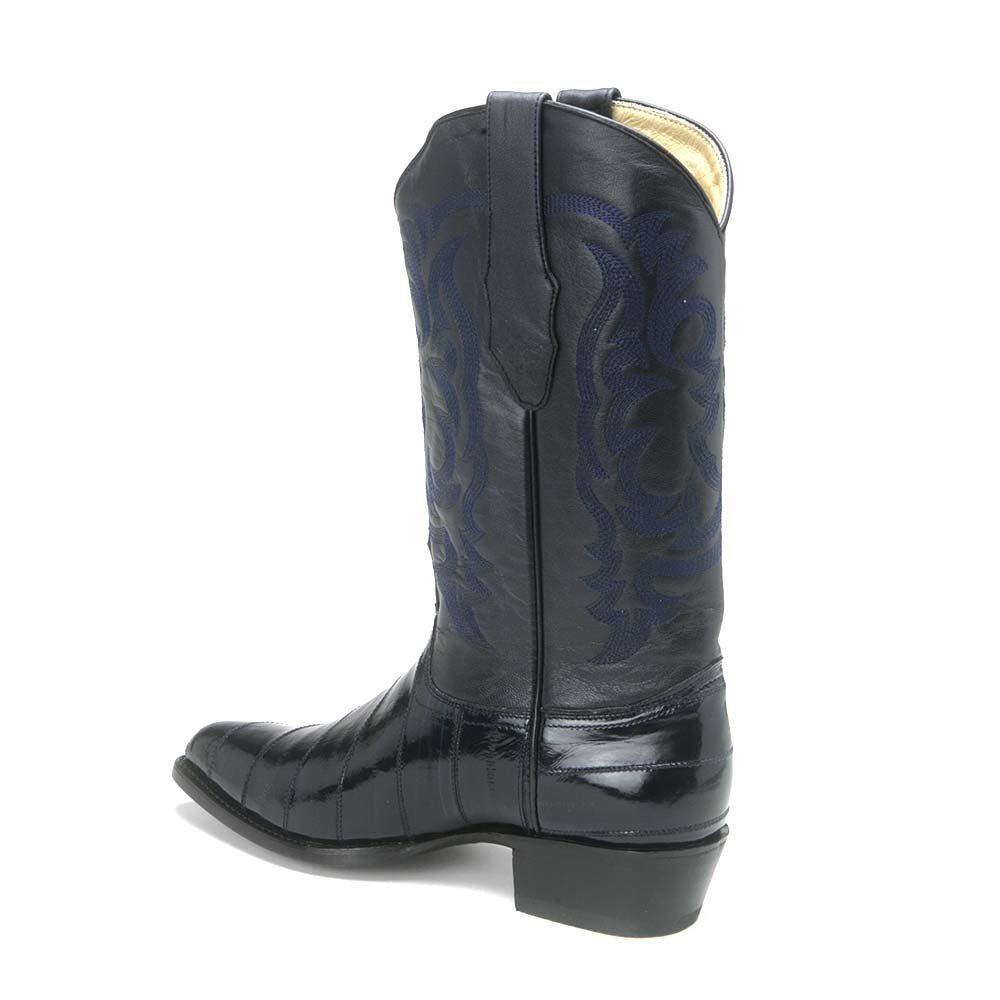 Los Altos Navy Eel Skin J - Toe - shoeclassix.com