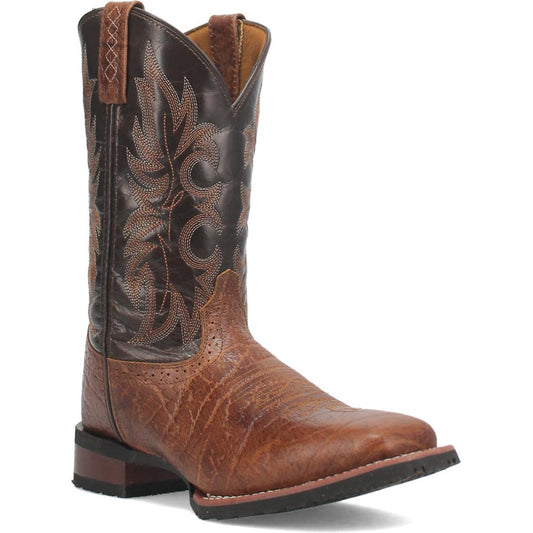 Laredo Broken Bow Rust Leather Square Toe Western Cowboy Boots (USA Men Size)