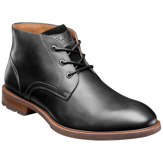 Florsheim Lodge Plain Toe 3-Eye Black Chukka Boot for Men