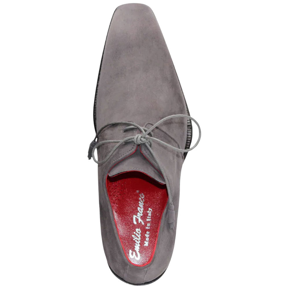 Emilio Franco Gabriele Men's Grey Suede Lace Shoes
