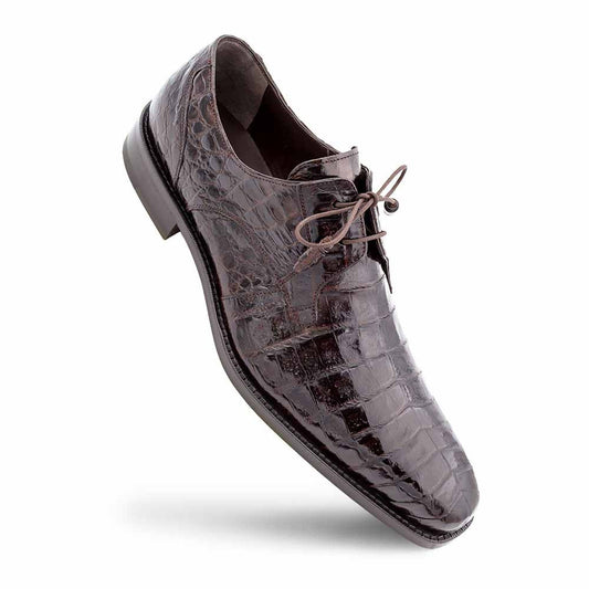 Mezlan of Spain Genuine Crocodile Skin Brown Derby Shoes ANDERSON (USA Men Size)