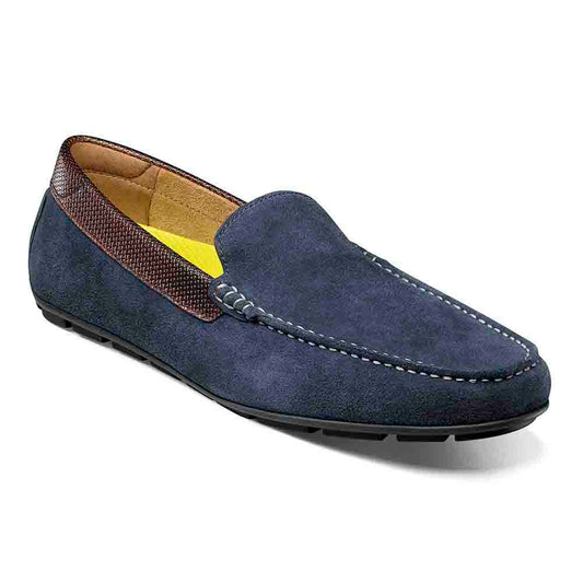 Florsheim Motor Navy Suede Leather Moc Toe Venetian Driving Shoe (USA Men Size)