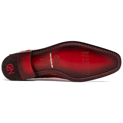 Rovigo Red Men’s Genuine Caiman Crocodile Dress Monk Strap | Marco Di Milano