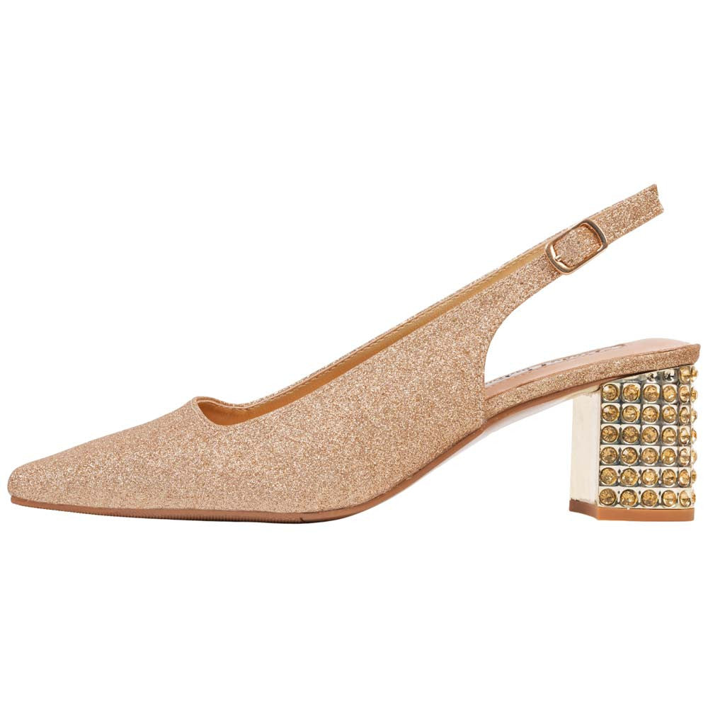 Lady Couture Natalie Pump 2” Heels in Gold
